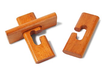 Image showing Wooden logic puzzle