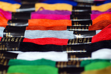 Image showing Brightly Coloured Threads