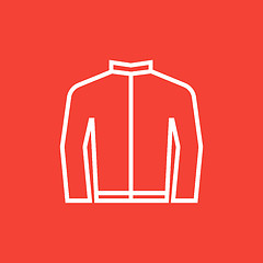 Image showing Biker jacket line icon.