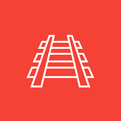 Image showing Railway track line icon.