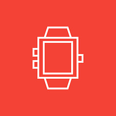 Image showing Smartwatch line icon.