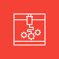 Image showing Tree D printing line icon.