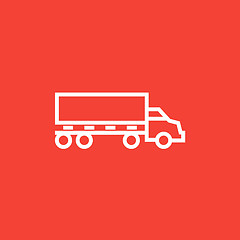 Image showing Delivery truck line icon.