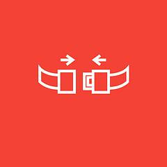 Image showing Seat belt line icon.