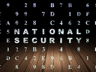 Image showing Privacy concept: National Security in grunge dark room