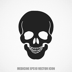 Image showing Medicine vector Scull icon. Modern flat design.