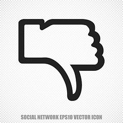 Image showing Social media vector Thumb Down icon. Modern flat design.