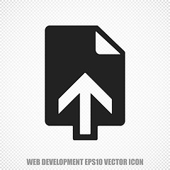Image showing Web design vector Upload icon. Modern flat design.