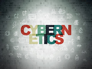 Image showing Science concept: Cybernetics on Digital Data Paper background