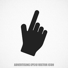 Image showing Advertising vector Mouse Cursor icon. Modern flat design.