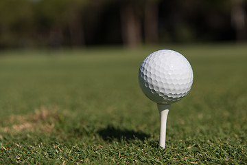 Image showing golf ball on tee