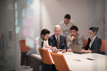 Image showing business people group on meeting at modern startup office