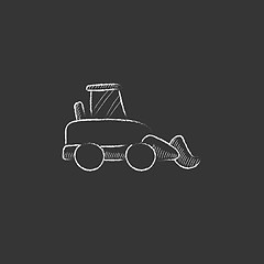 Image showing Excavator. Drawn in chalk icon.