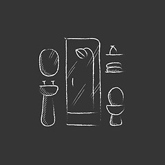 Image showing Bathroom. Drawn in chalk icon.