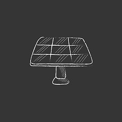 Image showing Solar panel. Drawn in chalk icon.