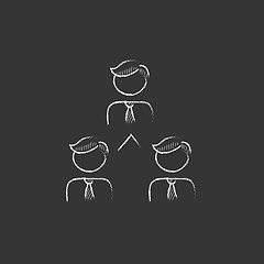 Image showing Business team. Drawn in chalk icon.