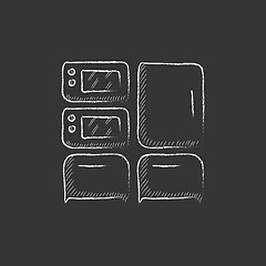 Image showing Household appliances. Drawn in chalk icon.