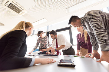 Image showing startup business team on meeting at modern office