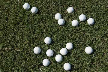 Image showing golf balls background