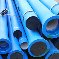 Image showing Blue Water Pipes