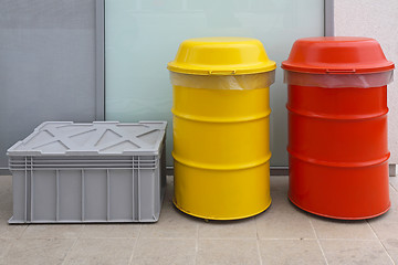 Image showing Hazardous Waste Disposal Barrels