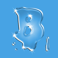 Image showing Water letter B