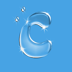 Image showing Water letter C