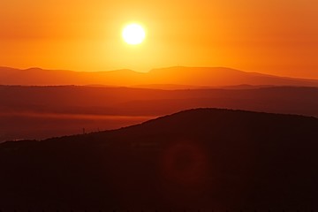 Image showing Sunrise Hilly Landscape