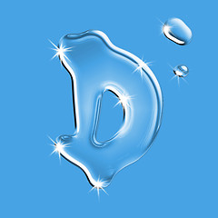 Image showing Water letter D