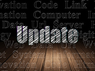 Image showing Web development concept: Update in grunge dark room