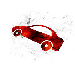 Image showing Vacation concept: Car on Digital background