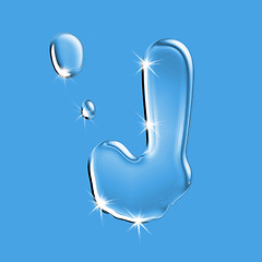 Image showing Water letter J