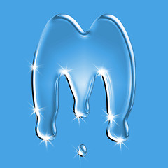 Image showing Water letter M