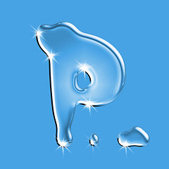 Image showing Water letter P