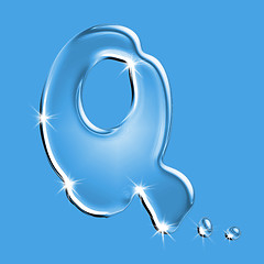 Image showing Water letter Q