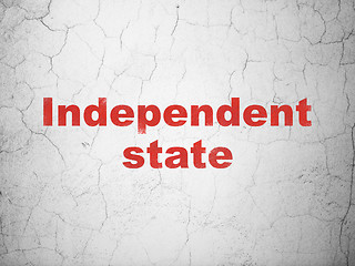 Image showing Politics concept: Independent State on wall background