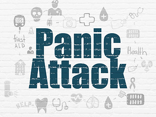 Image showing Medicine concept: Panic Attack on wall background