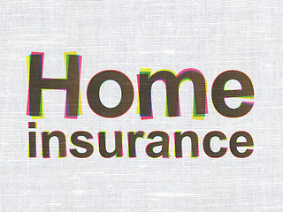 Image showing Insurance concept: Home Insurance on fabric texture background