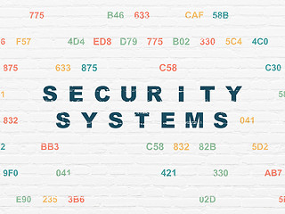 Image showing Privacy concept: Security Systems on wall background