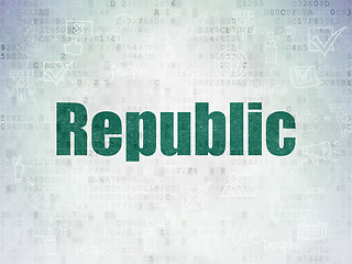 Image showing Politics concept: Republic on Digital Data Paper background