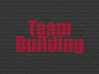 Image showing Business concept: Team Building on wall background