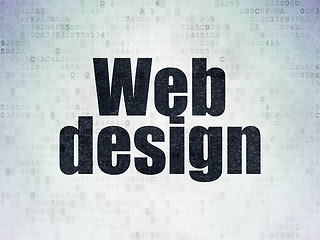 Image showing Web design concept: Web Design on Digital Data Paper background