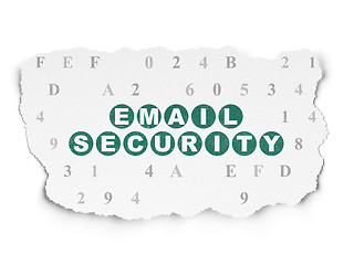 Image showing Protection concept: Email Security on Torn Paper background