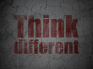 Image showing Studying concept: Think Different on grunge wall background