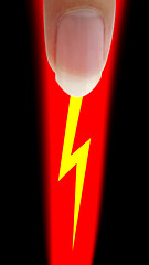 Image showing Super power finger