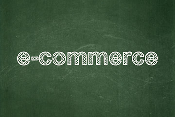 Image showing Finance concept: E-commerce on chalkboard background