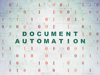 Image showing Business concept: Document Automation on Digital Data Paper background