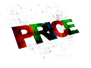 Image showing Advertising concept: Price on Digital background
