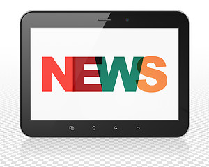 Image showing News concept: Tablet Pc Computer with News on  display