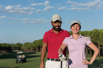 Image showing portrait of couple on golf course